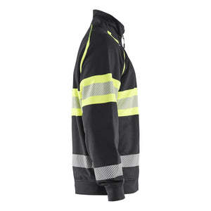 Blaklader BLAKLADER 35511158 Hi Vis Sweater Hi Vis Reflective Full-zip Work Sweatshirt MEN - 100% Cotton - 355111589933_CR