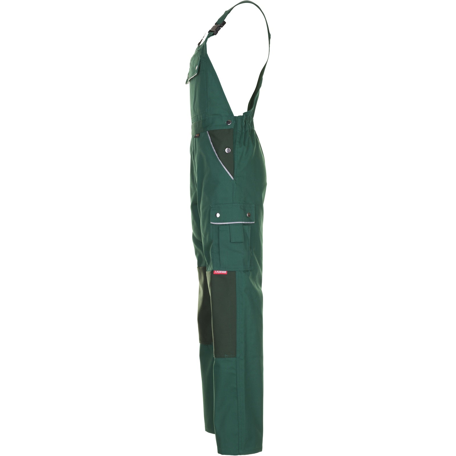 Planam Canvas 320 Dungarees green/green - Model view 4