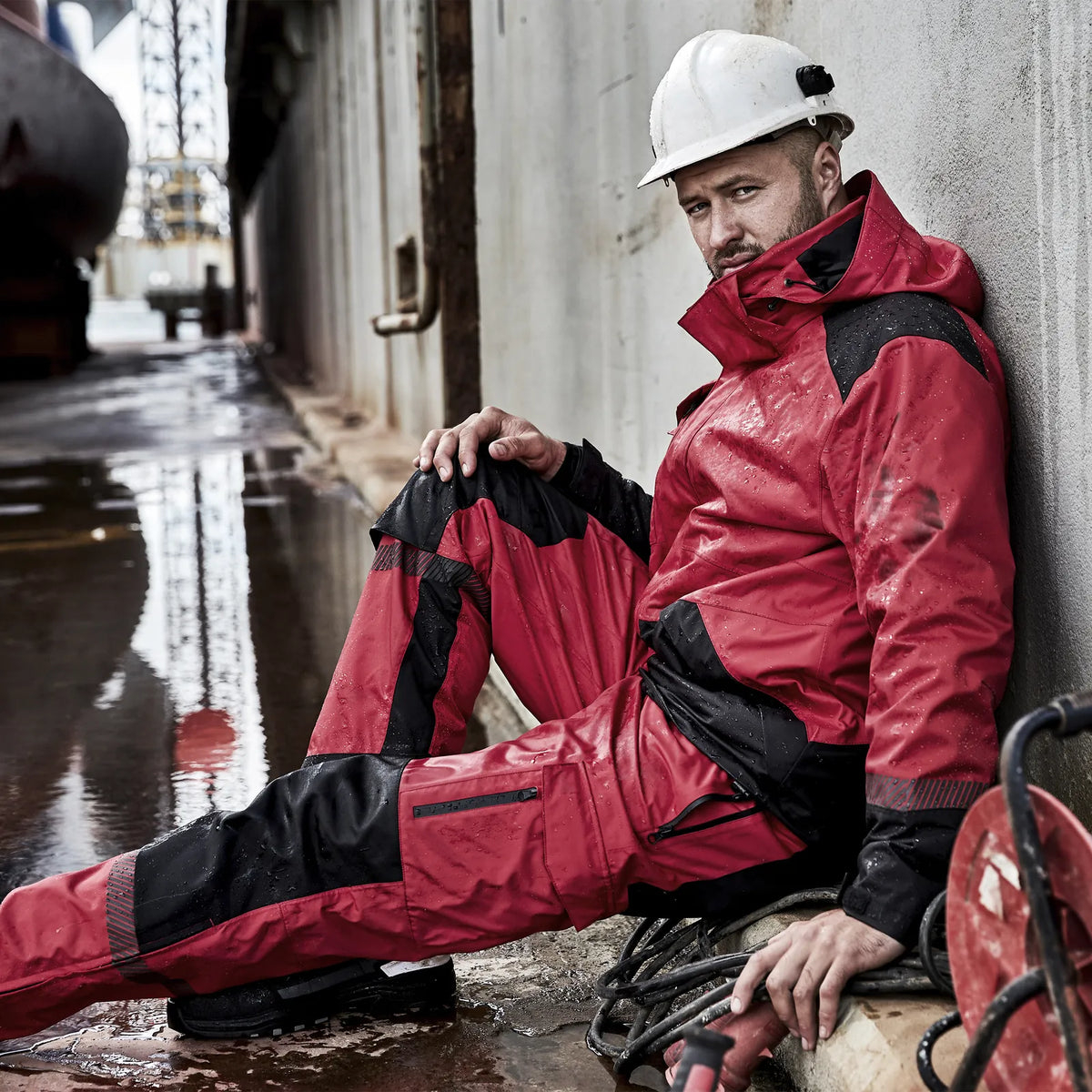 ELKA Rainwear - Working Xtreme Stretch Jacket - Red/Black