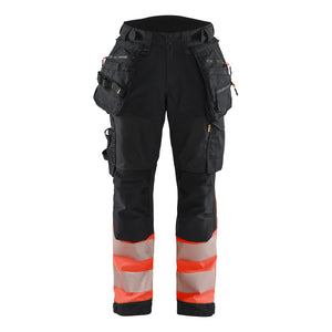 Blaklader BLAKLADER 71142513 | Women's Hi Vis softshell trousers Hi Vis Reflective Work Trousers Women - Waterproof - 711425139955