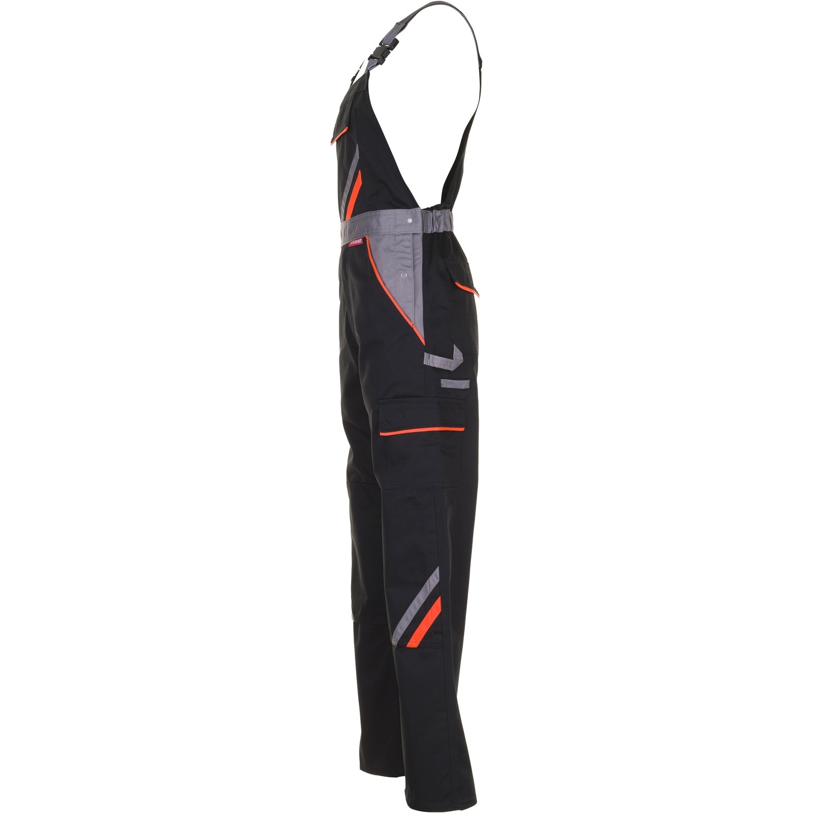 Planam Visline Dungarees black/orange/zinc - Model view 4