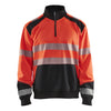 Blaklader BLAKLADER 35562528 Hi Vis Reflective Half-zip Work Sweatshirt MEN - Brushed Interior - 355625285599