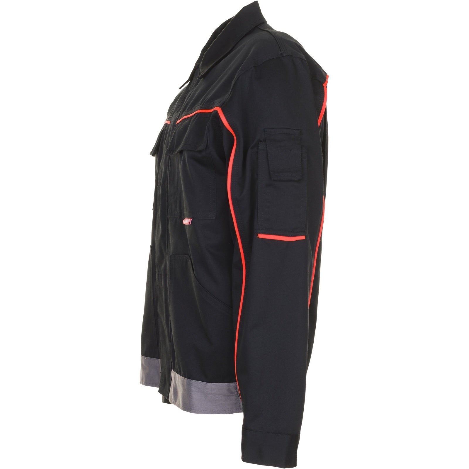 Planam Visline V2 Waisted Jacket black/orange/zinc - Model view 4