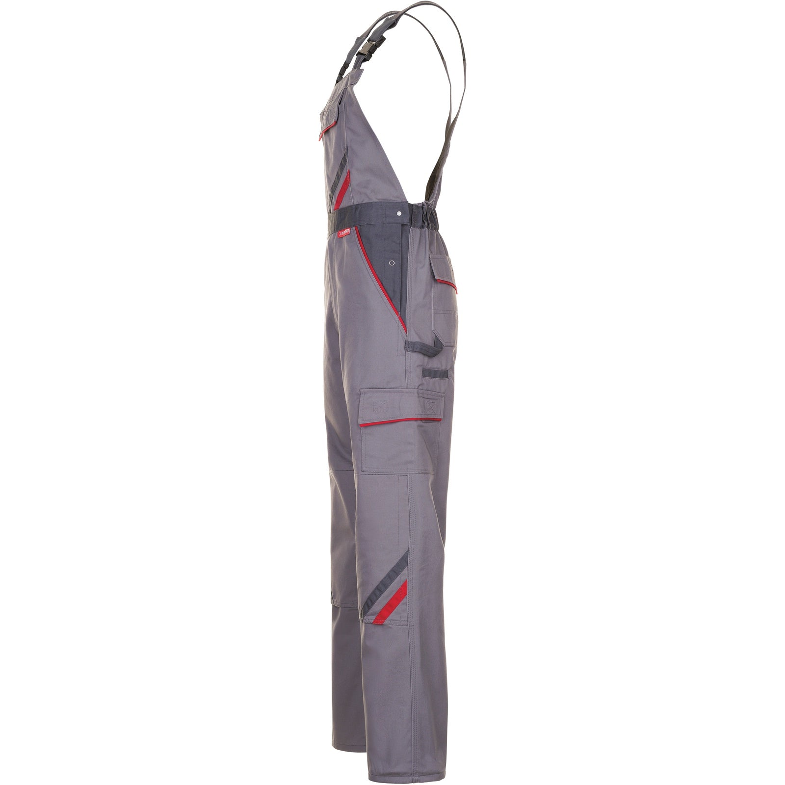 Planam Highline Dungarees zinc/slate/red - Model view 4