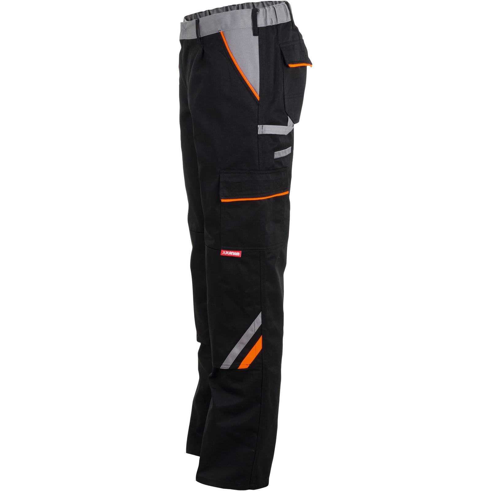Planam Visline Trousers black/orange/zinc - Model view 4
