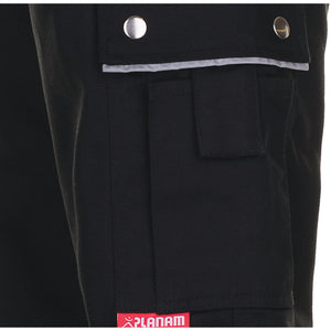 Planam Canvas 320, Outdoor Thermal Trousers black - Protects from the outside and remains comfortable inside thanks to the brushed lining