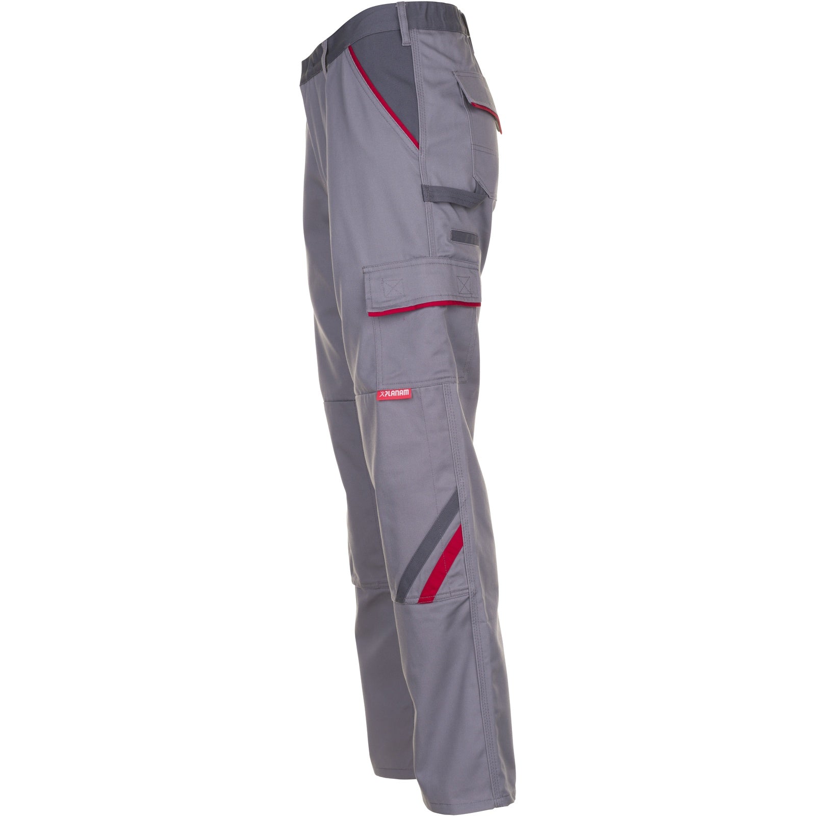 Planam Highline Trousers zinc/slate/red - Model view 4