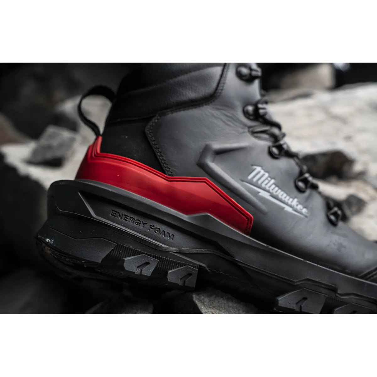 Milwaukee ARMOURTRED™ S3S HRO SC FO LG SR Mid-Cut Safety Shoes ESD 1M110111W - Black