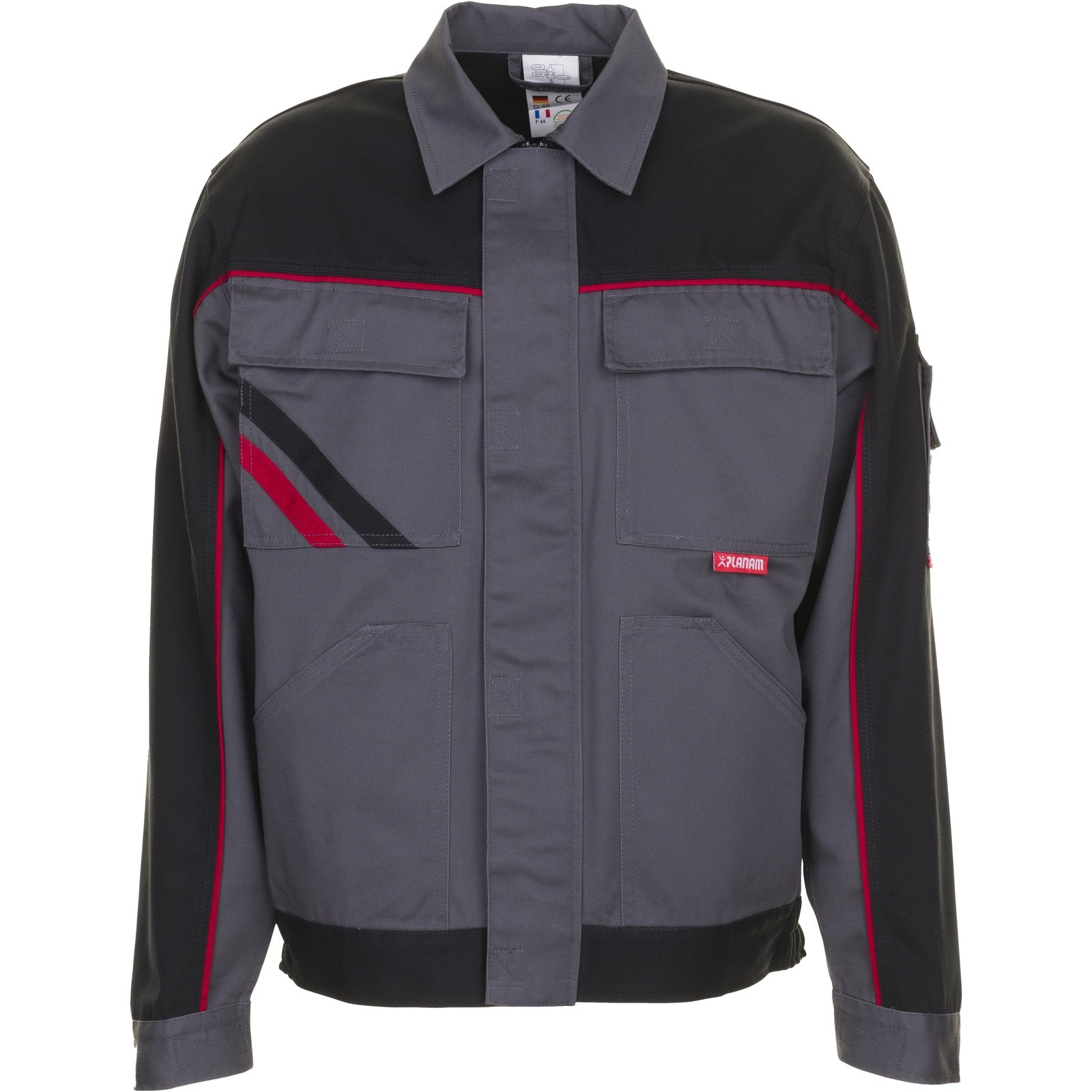 Planam Highline Waisted Jacket slate/black/red - Main