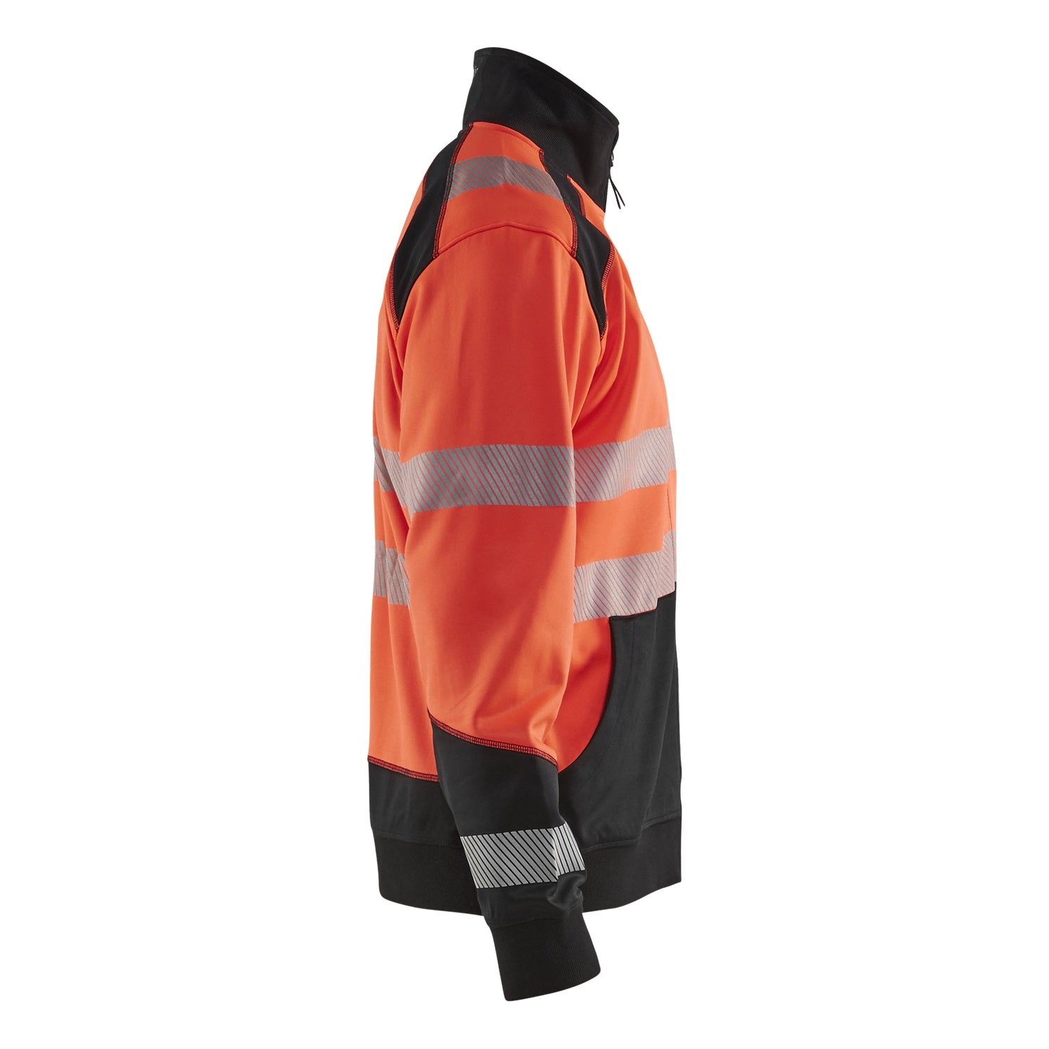 Blaklader BLAKLADER 35562528 Hi Vis Reflective Half-zip Work Sweatshirt MEN - Brushed Interior - 355625285599_CR