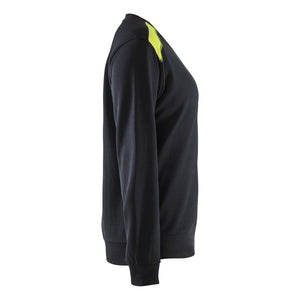 Blaklader BLAKLADER 34081158 WOMEN'S SWEATSHIRT Hi Vis Reflective Work Sweatshirt WOMEN - 100% Cotton - 340811589933_CR