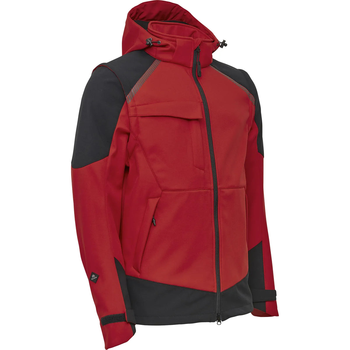 ELKA Rainwear - Working Xtreme Softshell Jacket with detachable sleeves - Red/Black
