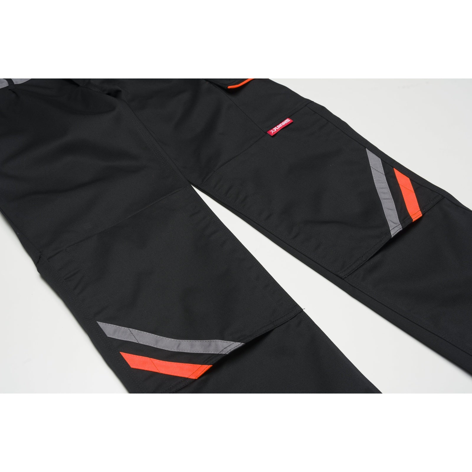 Planam Visline Trousers black/orange/zinc - More comfort thanks to the practical knee pocket for PLANAM knee pads
