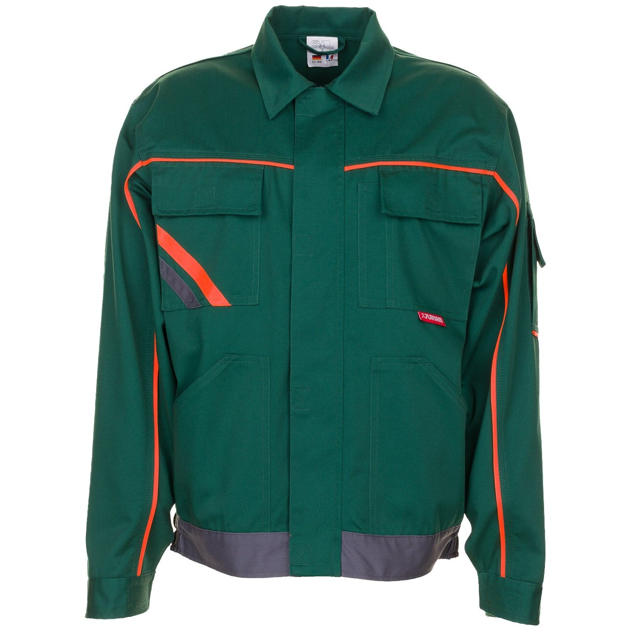 Planam Visline V2 Waisted Jacket green/orange/slate - Main