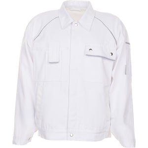 Planam Canvas 320 Waisted Jacket pure white/pure white - Model view 1