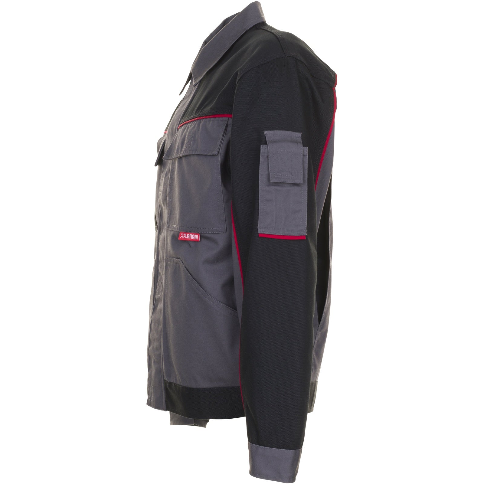 Planam Highline Waisted Jacket slate/black/red - Model view 3