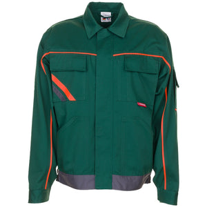 Planam Visline V2 Waisted Jacket green/orange/slate - Model view 1