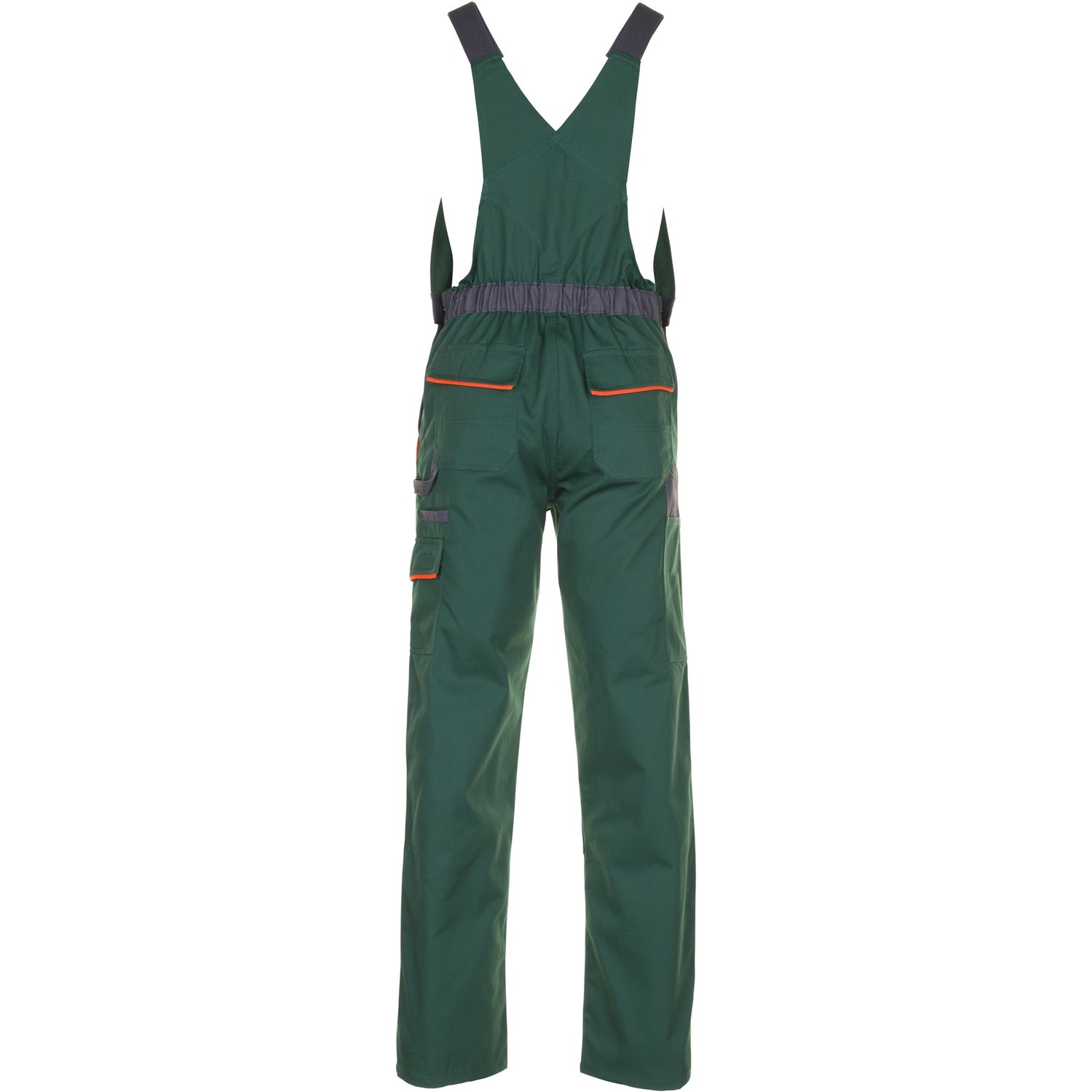 Planam Visline Dungarees green/orange/slate - Model view 2