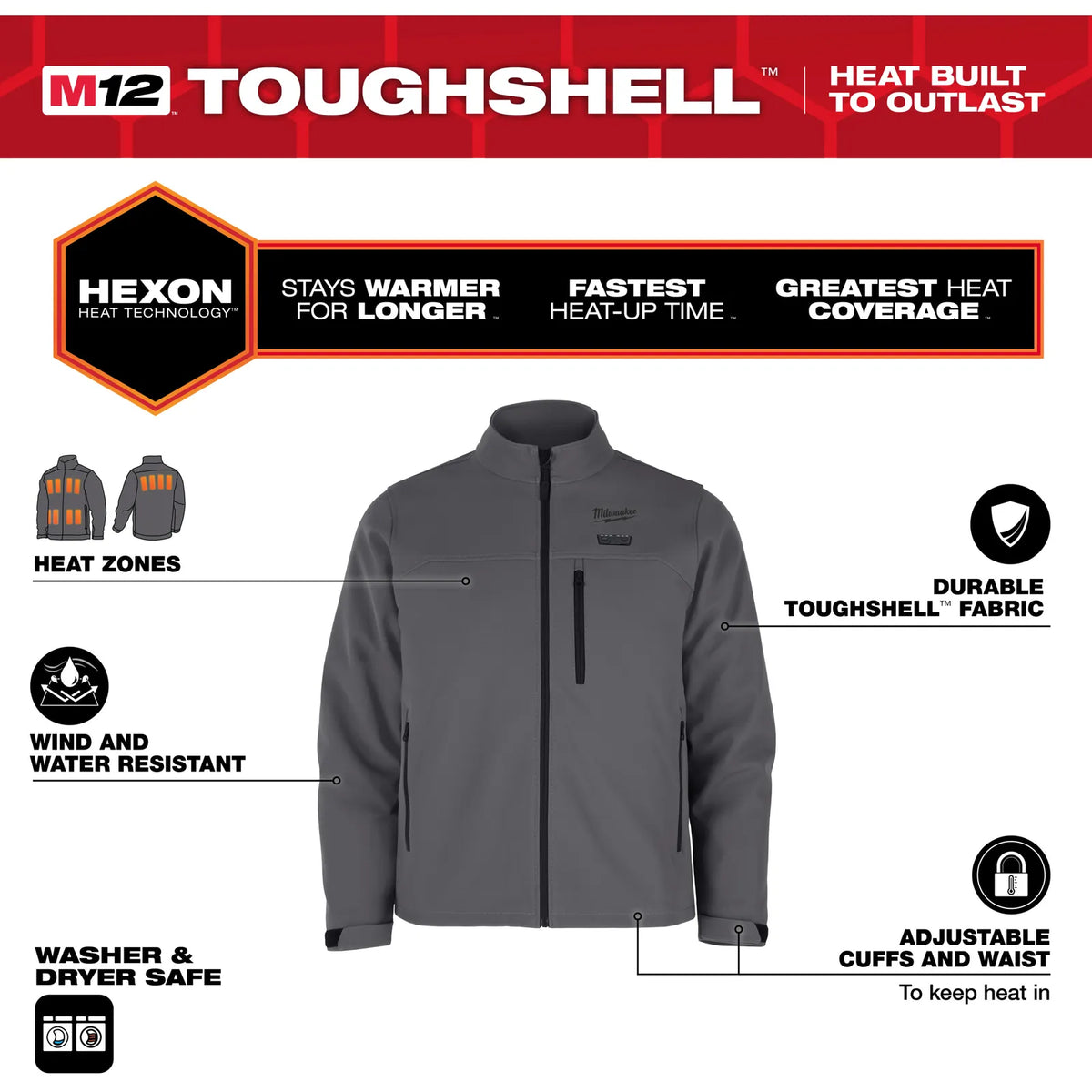 Milwaukee M12™ Heated Jackets M12 HJ6 - Grey