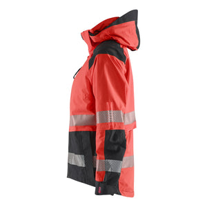 Blaklader BLAKLADER 44361987 Women’s Hi Vis Shell Jacket Hi Vis Reflective Shell Work Jacket WOMEN - Waterproof - 443619875599_CL