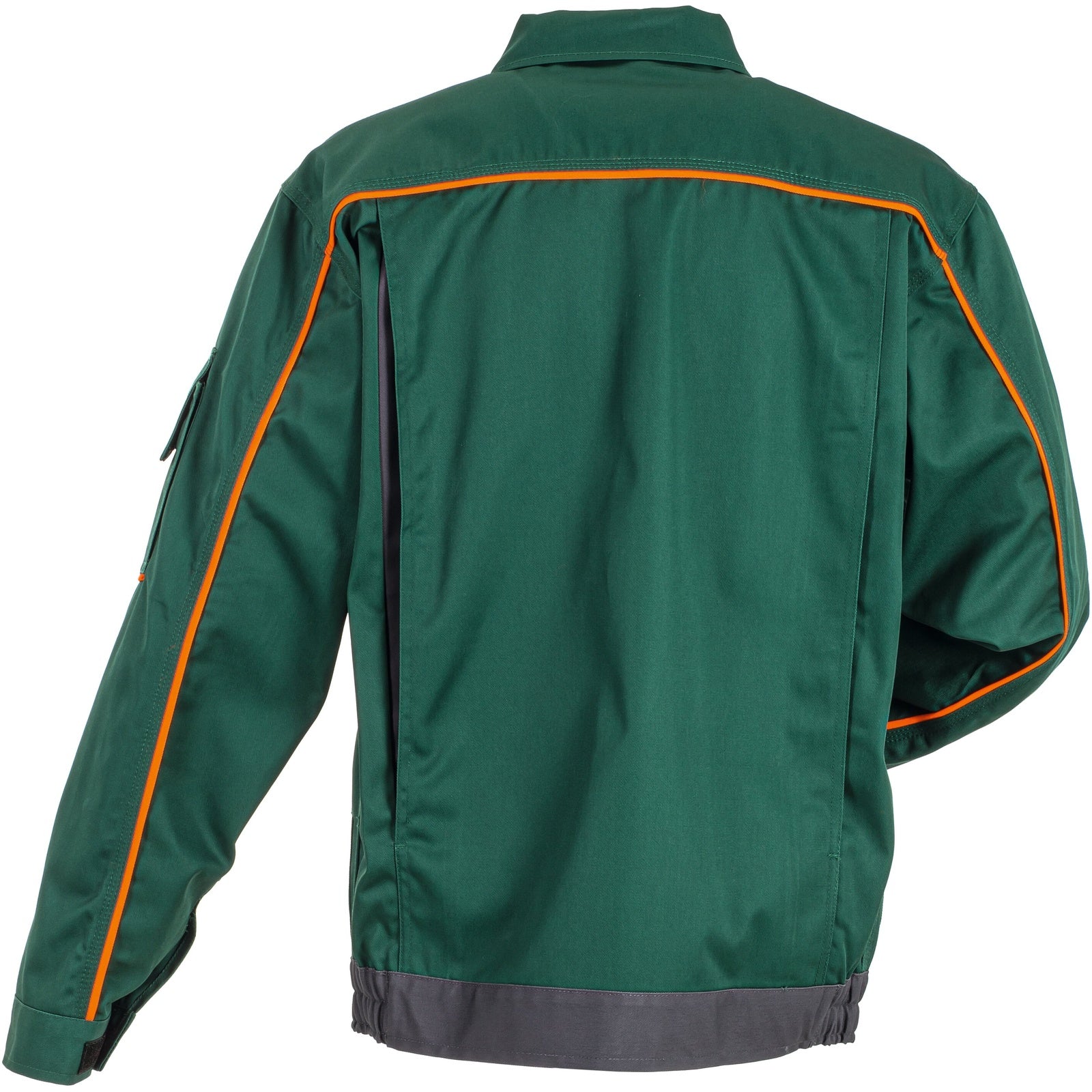 Planam Visline V2 Waisted Jacket green/orange/slate - Model view 2