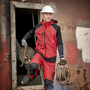 ELKA Rainwear - Working Xtreme Softshell Jacket with detachable sleeves - Red/Black