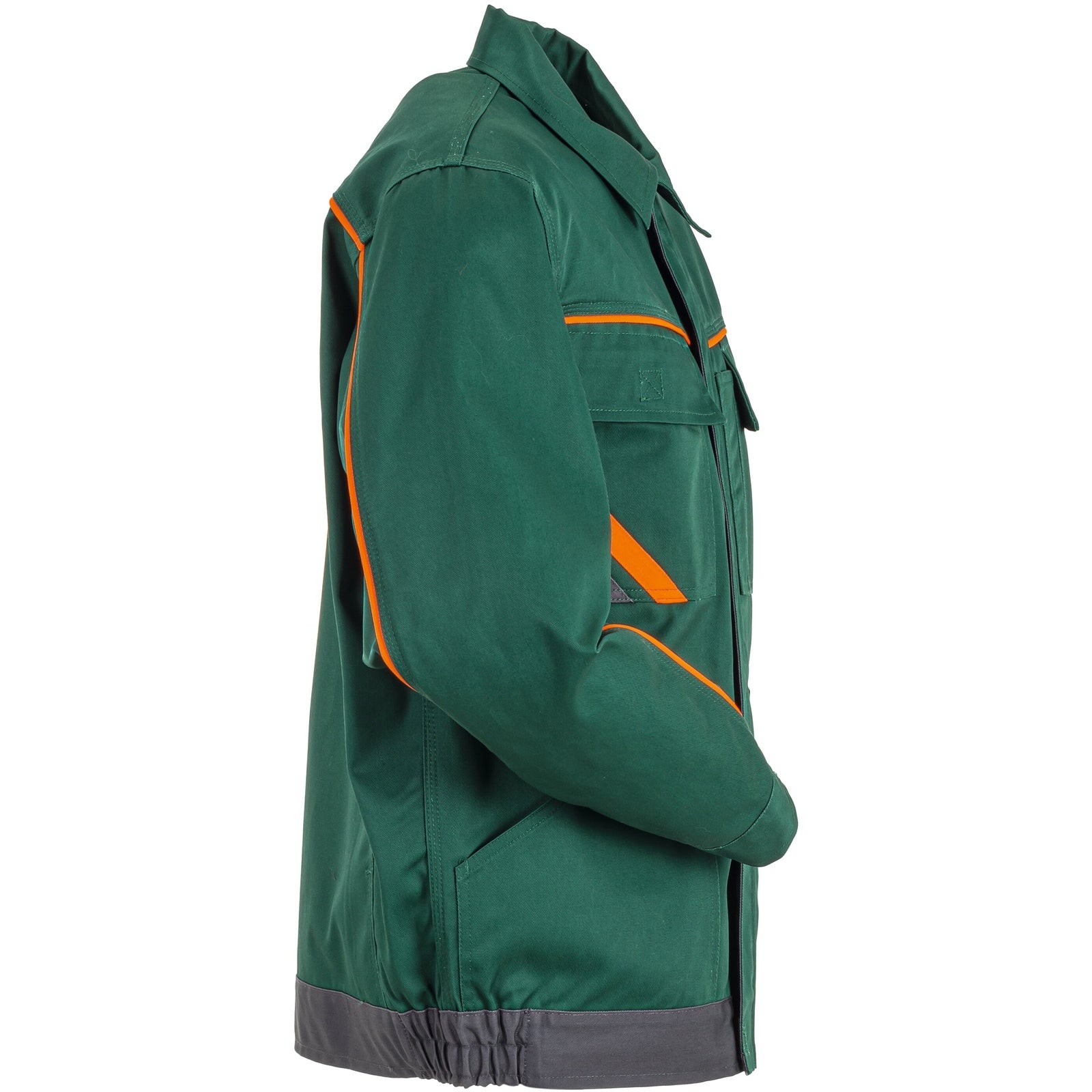 Planam Visline V2 Waisted Jacket green/orange/slate - Model view 3