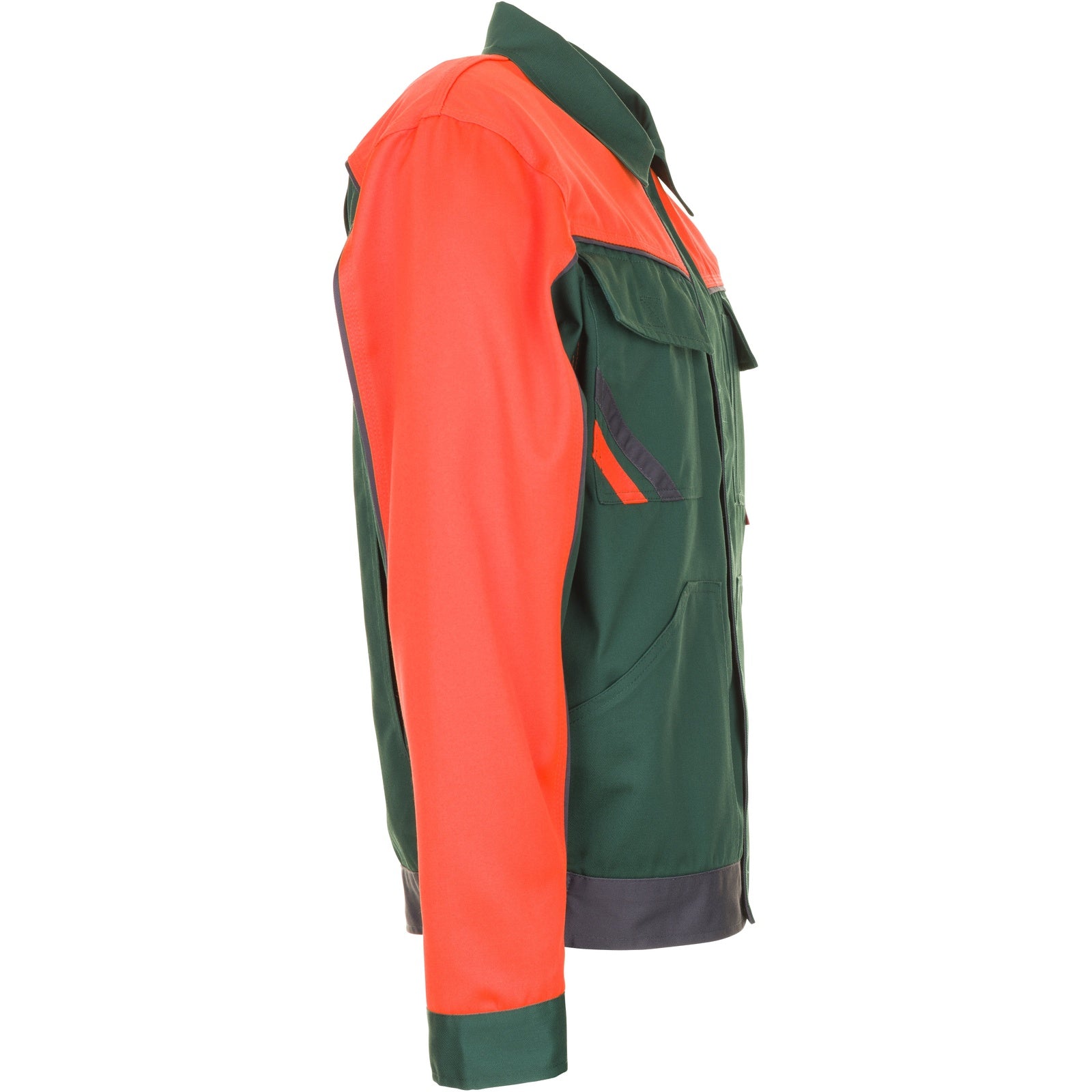Planam Visline V1 Waisted Jacket green/orange/slate - Model view 3