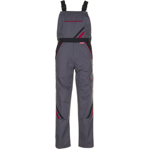 Planam Highline Dungarees slate/black/red - Model view 1