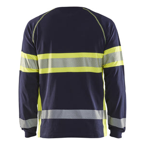 Blaklader BLAKLADER 35101030 Hi Vis Long Sleeved T Shirt Hi Vis Reflective Long Sleeve Work T-Shirt MEN - 100% Cotton - 351010308833_2