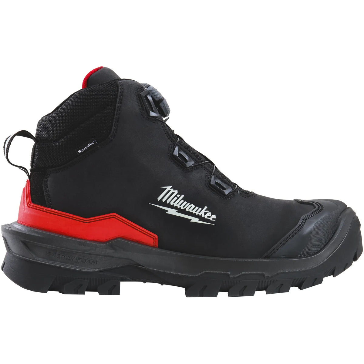 Milwaukee ARMOURTRED™ S7S CI HRO SC FO LG SR Mid-Cut Safety Shoes with BOA B1M110111W - Black