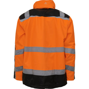 ELKA Rainwear - Visible Xtreme Oxford rain jacket with reflective tape - Fluorescent Orange/Black
