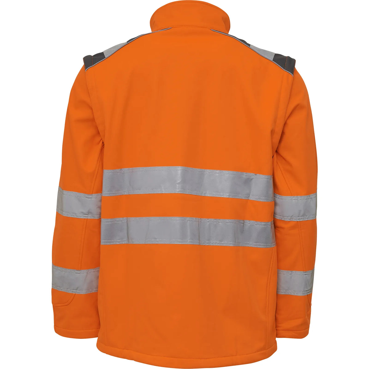 ELKA Rainwear - Visible Xtreme Softshell jacket with extra length - Fluorescent Orange/Grey