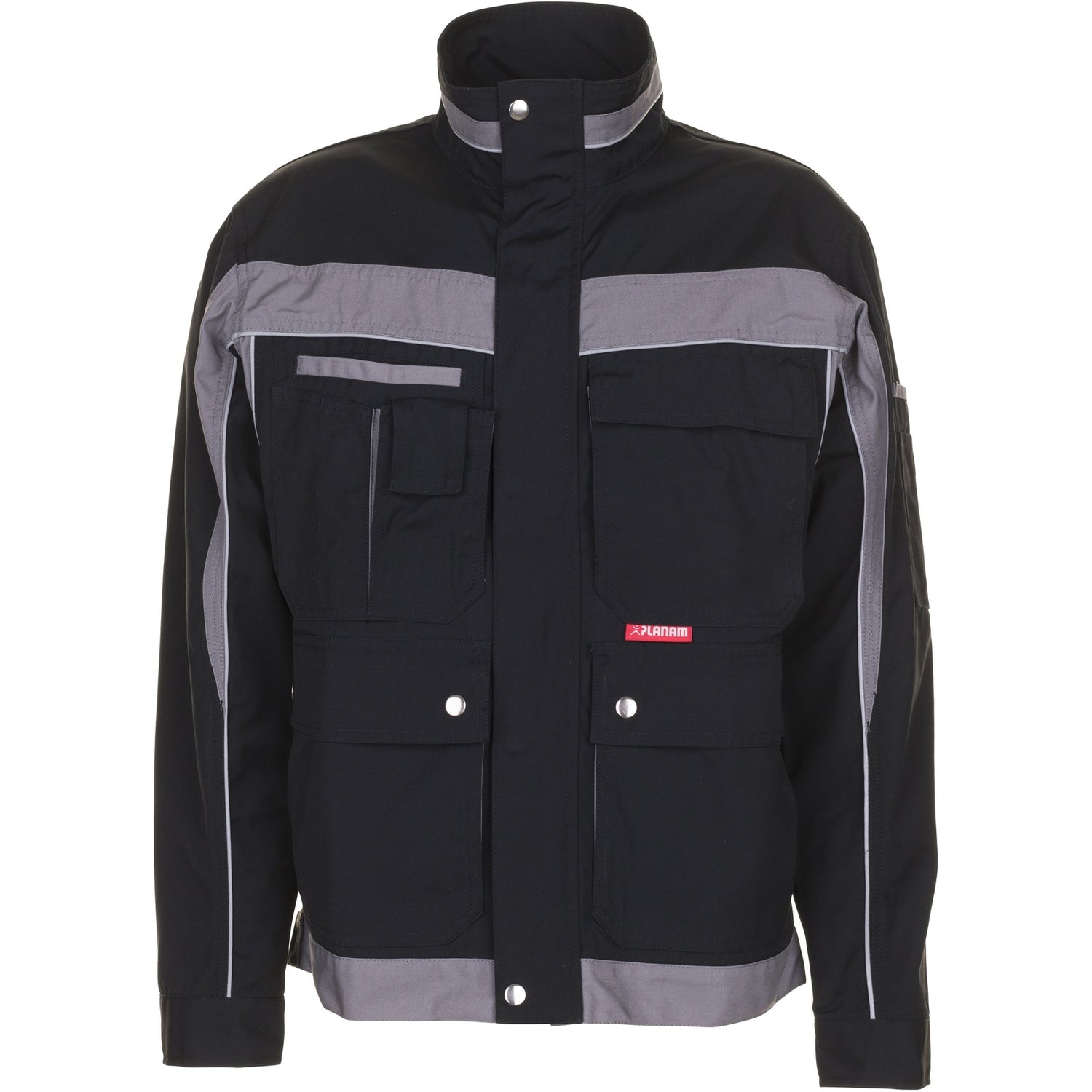 Planam Plaline Waisted Jacket black/zinc - Model view 1
