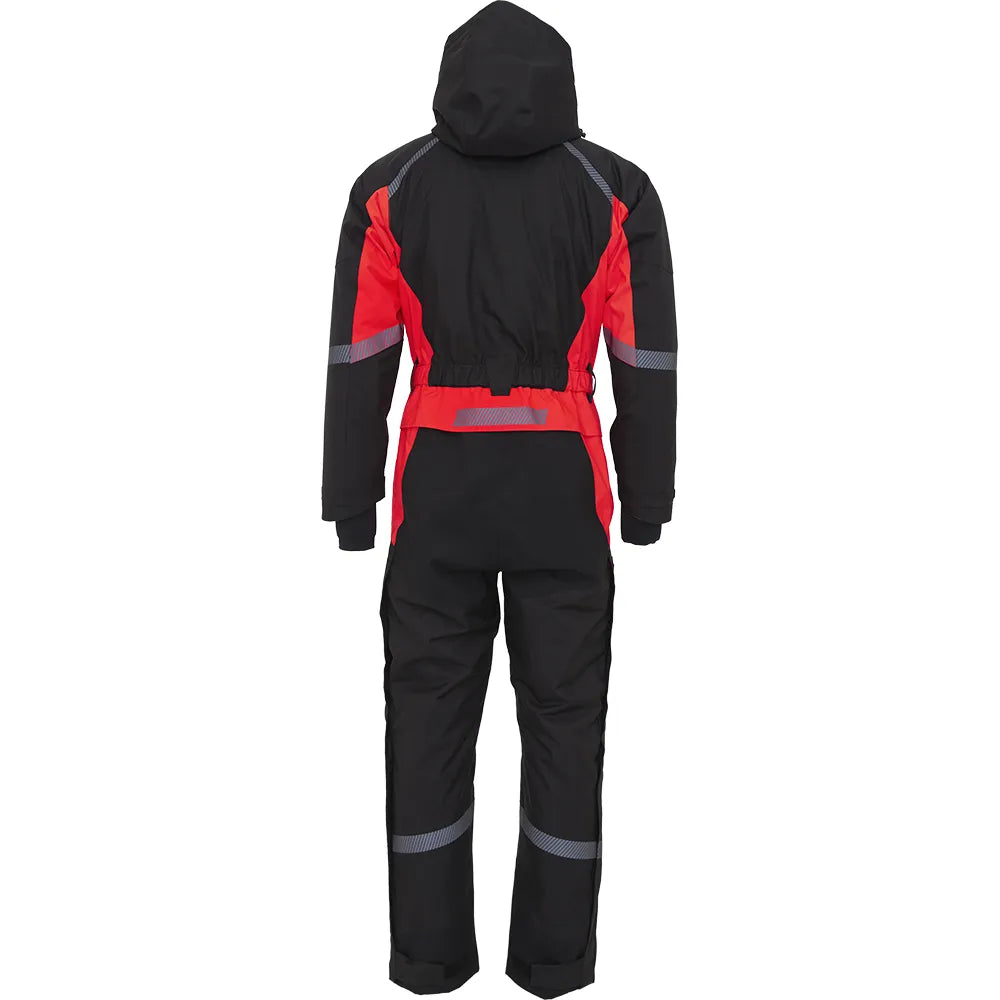 ELKA Rainwear - Working Xtreme Winter Thermal Coverall woman with recycled padding - Black/Fluorescent Red