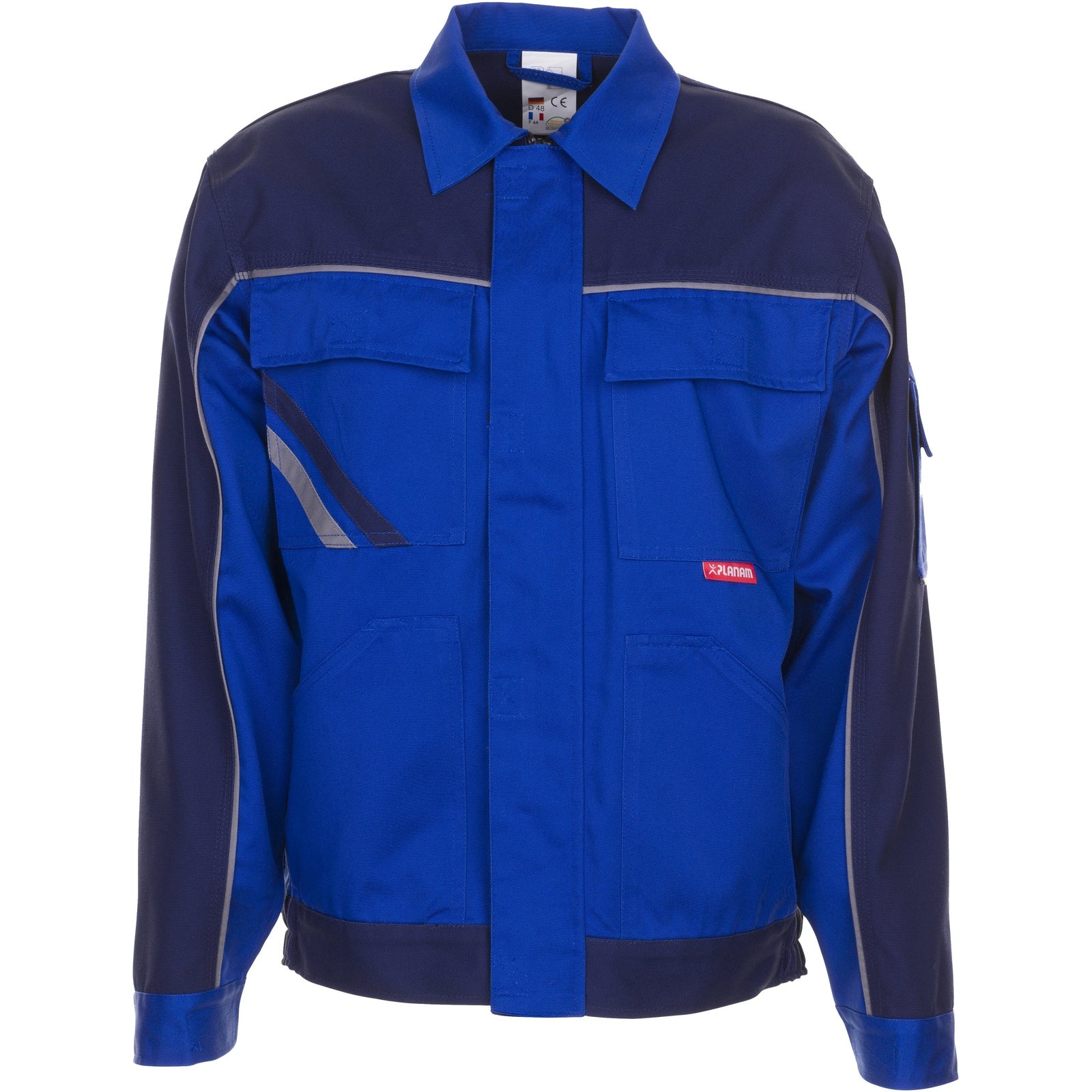 Planam Highline Waisted Jacket royal blue/navy/zinc - Model view 1