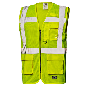 Sir Safety SIR SAFETY ATLAS Hi Vis Reflective Work Waistcoat MEN - EN ISO 20471 Class 2 - MC3550E1