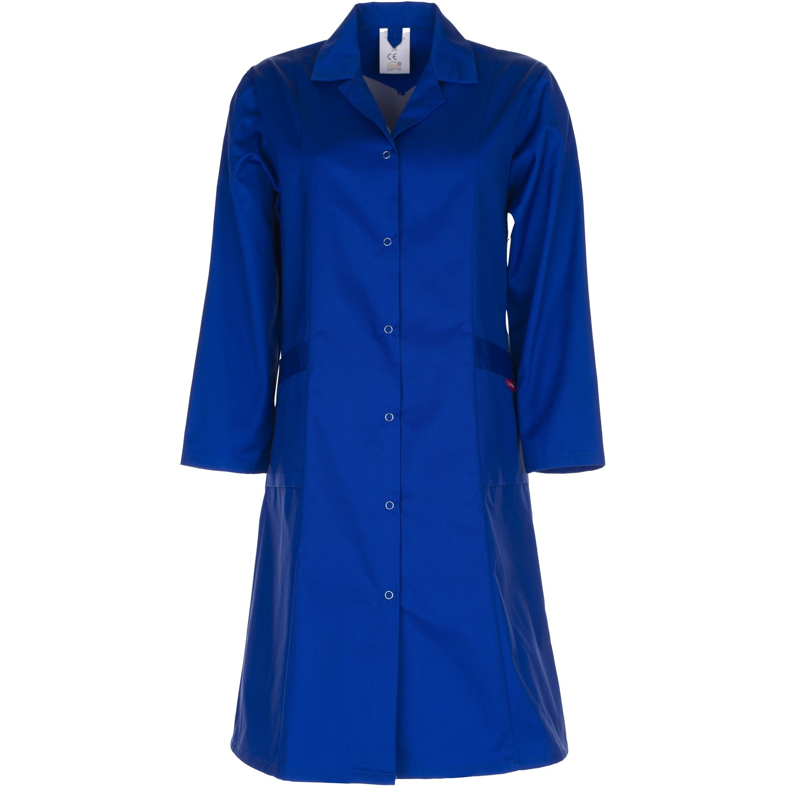 Planam Ladies Coat long sleeve royal blue - Model view 1