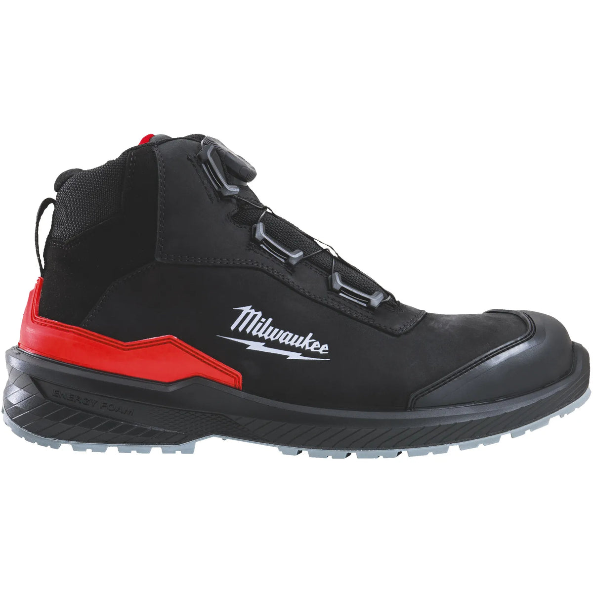 Milwaukee FLEXTRED™ S3S BOA® Mid-Cut Safety Shoes ESD B1M110133 - Black