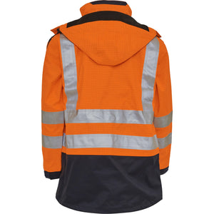 ELKA Rainwear - Securetech Multinorm Electric Arc Jacket - Fluorescent Orange/Navy