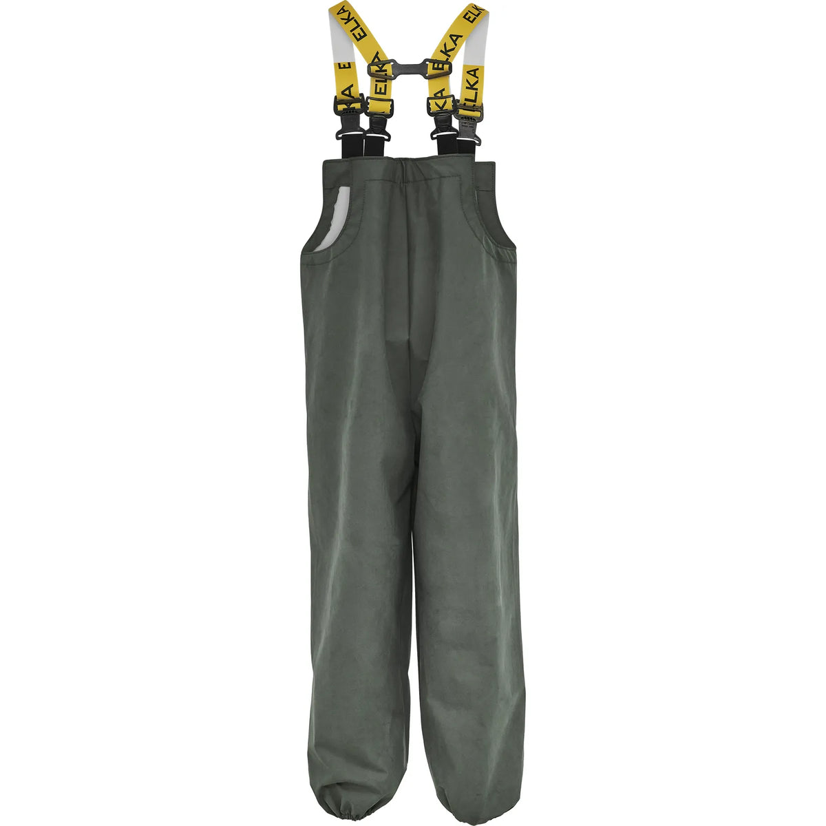 ELKA Rainwear - ELKA PRO Bib & brace w/ pockets for knee pads - Olive
