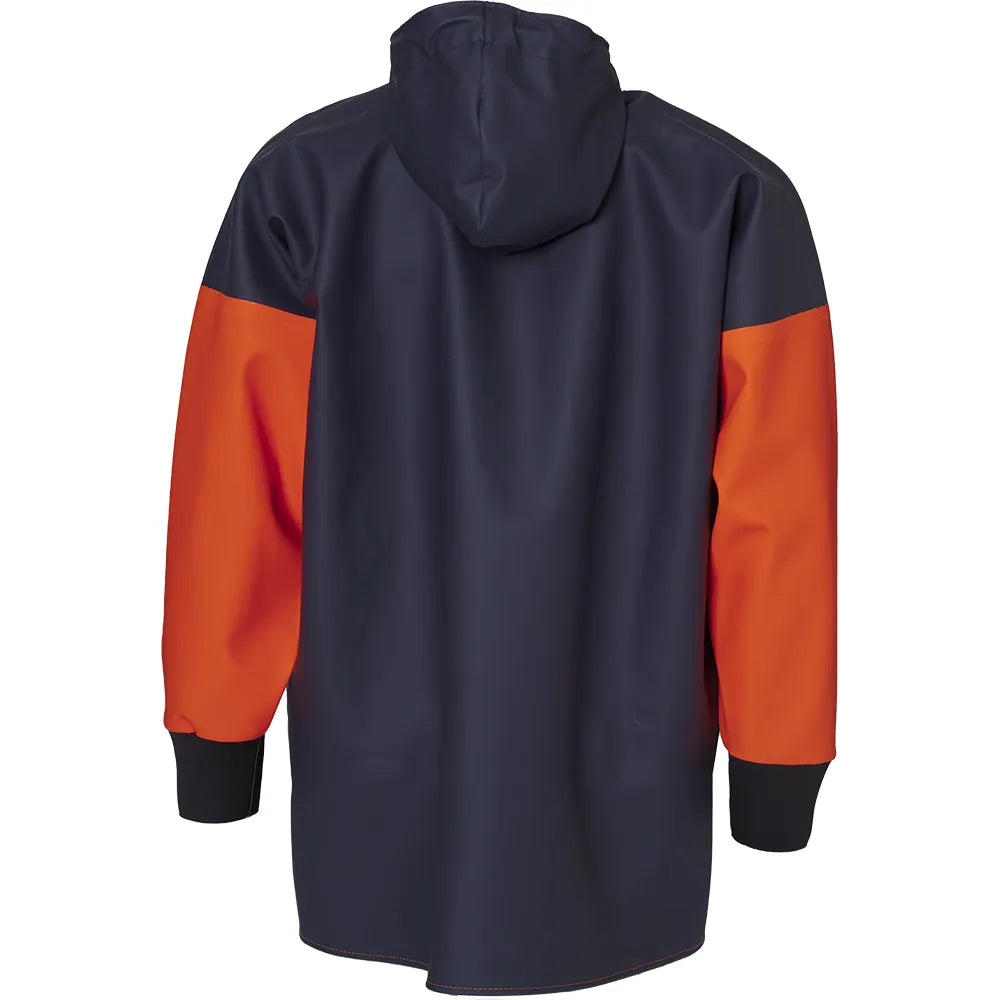 ELKA Rainwear - Fishing Xtreme Smock w/neoprene cuff - Fluorescent Orange/Navy