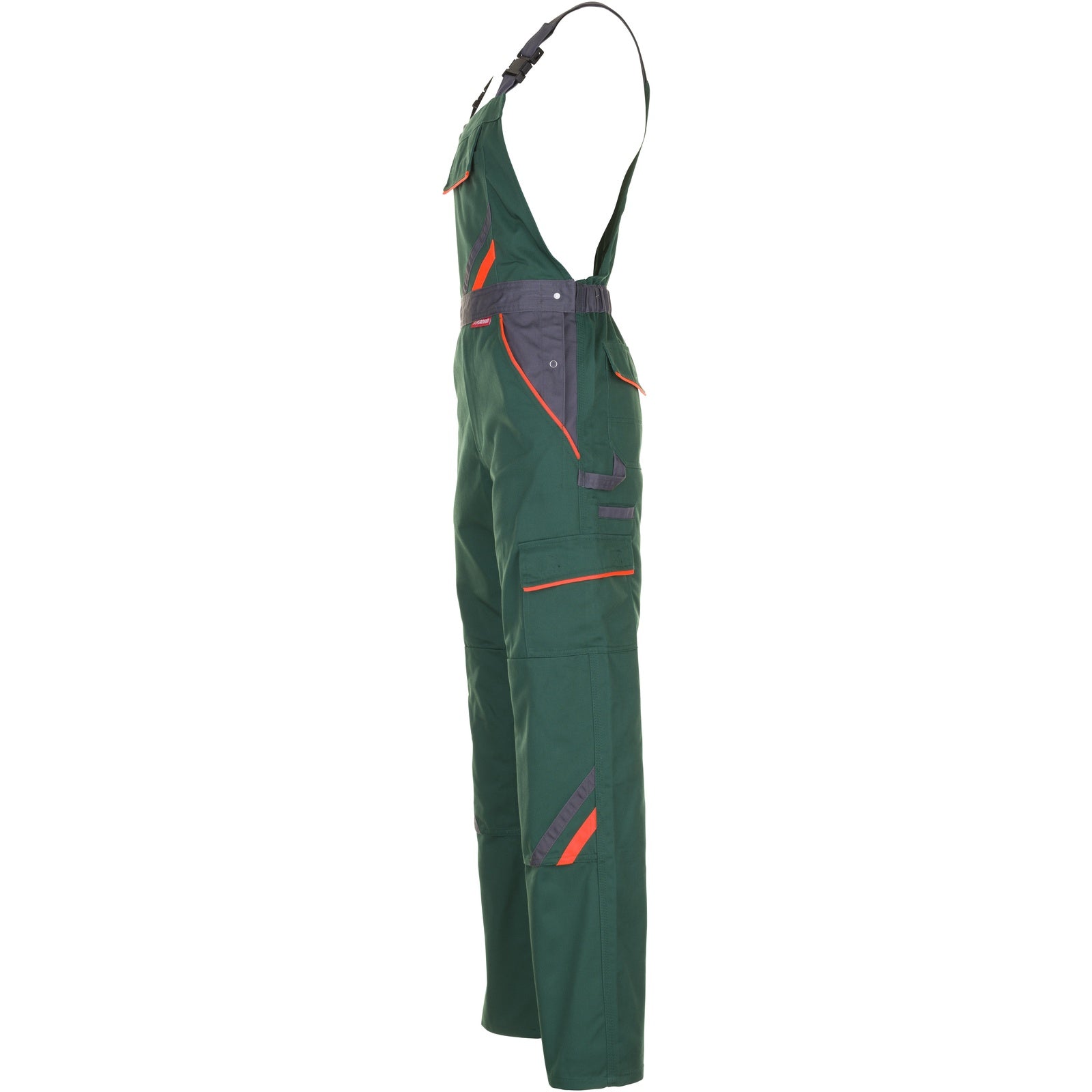 Planam Visline Dungarees green/orange/slate - Model view 4