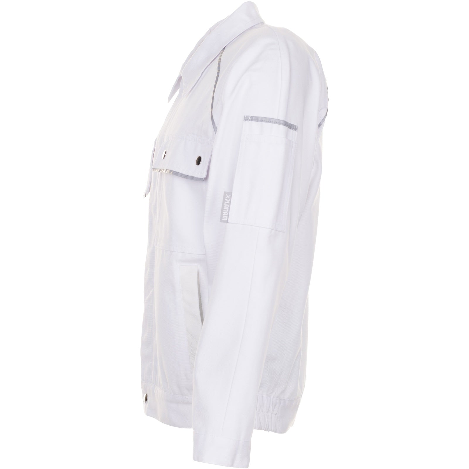 Planam Canvas 320 Waisted Jacket pure white/pure white - Model view 4