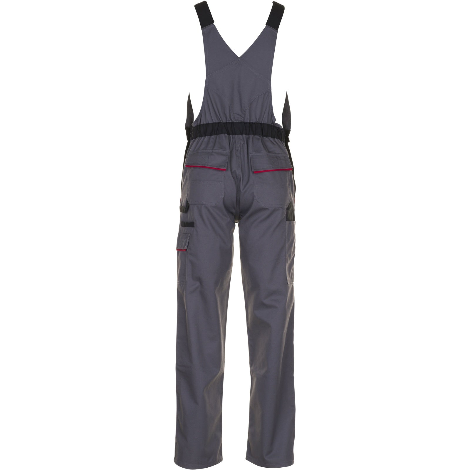 Planam Highline Dungarees slate/black/red - Model view 2