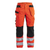 Blaklader BLAKLADER 15651811 | Ventilated Hi Vis trousers Hi Vis Reflective Work Trousers Men - Mesh Panels - 156518115599