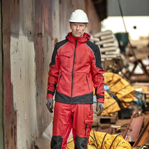 ELKA Rainwear - Working Xtreme Softshell Jacket with detachable sleeves - Red/Black