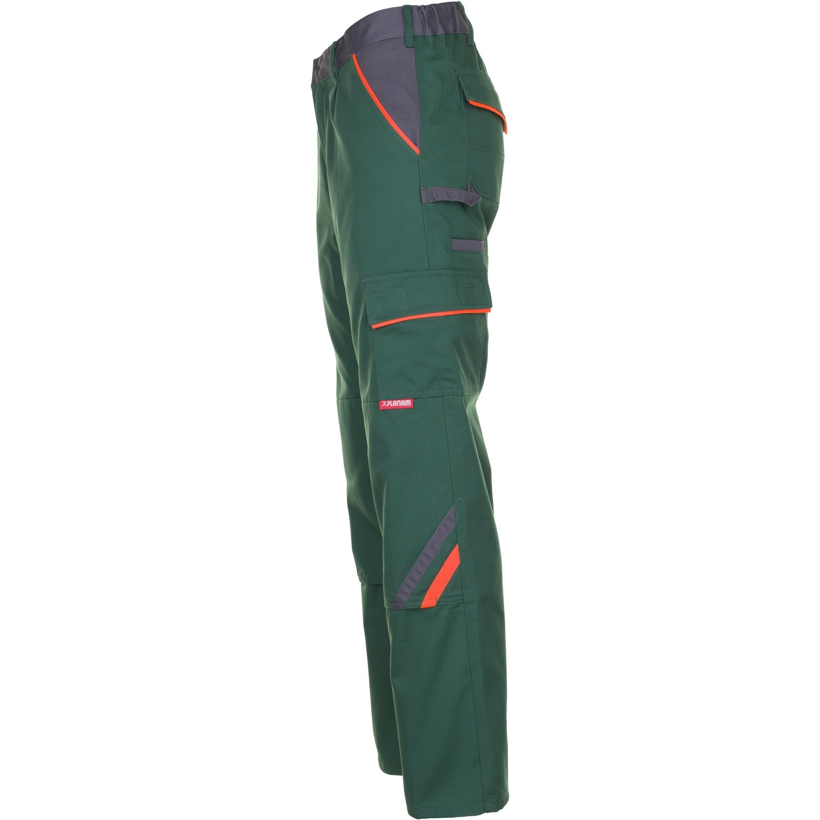 Planam Visline Trousers green/orange/slate - Model view 4