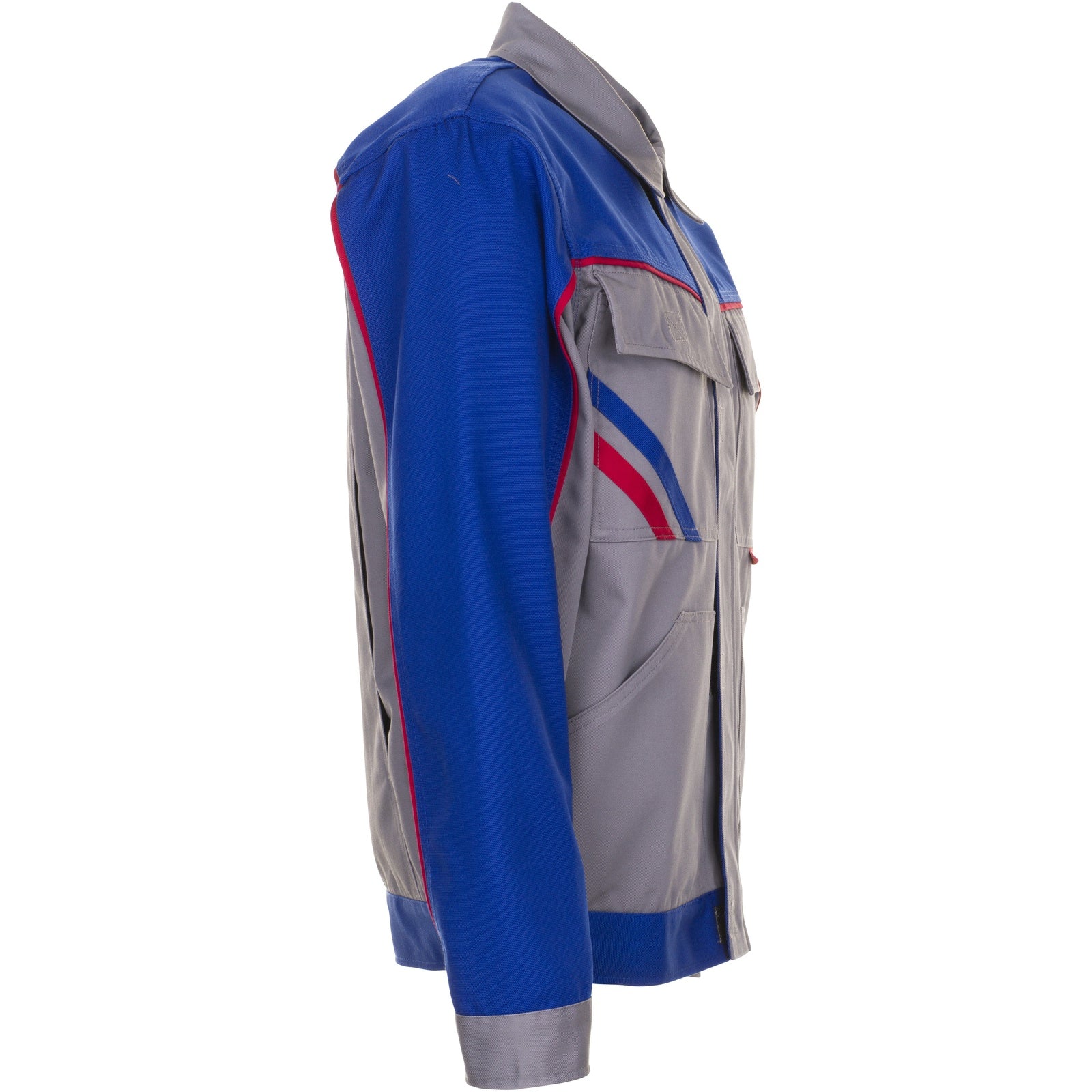 Planam Highline Waisted Jacket zinc/royal blue/red - Model view 3