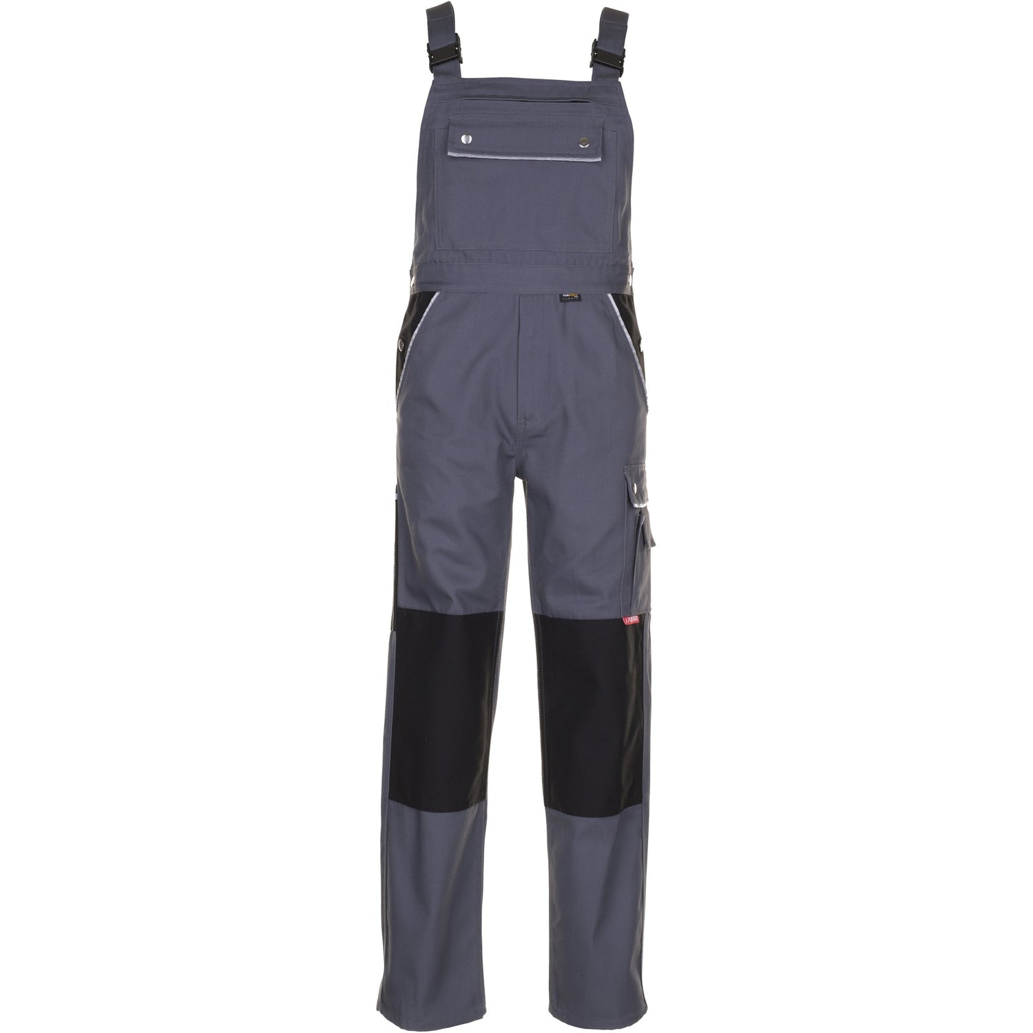 Planam Canvas 320 Dungarees grey/black - Main